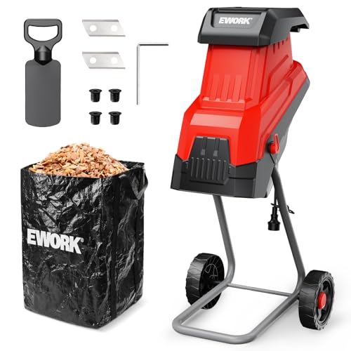 EWORK 15-Amp Electric Wood Chipper...