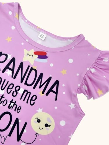 Bow Dream Girl Dress and Matching American Girl Doll Clothes for Girls Pink Grandma Loves me4