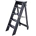 YXZN Drewniane drabinki składany taboret 5-stopniowy, wielofunkcyjna półka drabinkowa, do kuchni / biura / biblioteki Maksymalne obciążenie 150 kg