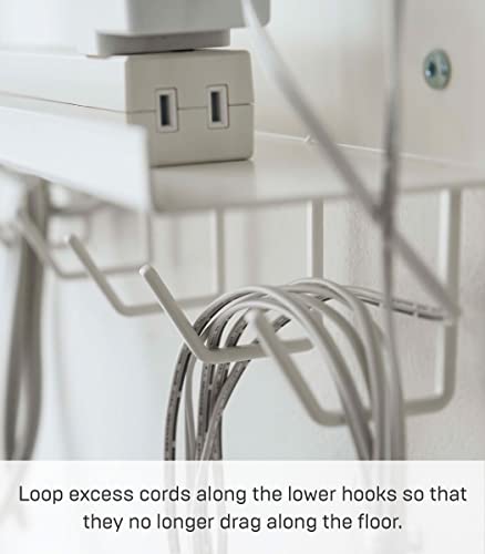 YAMAZAKI Home Smart Under-Desk Cable & Router Storage Rack Organizer Rack for Minamlist Office - Steel - Thumbnail 4