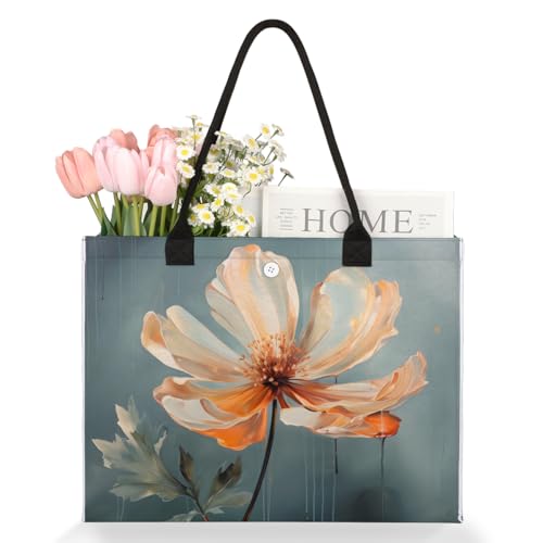 Art Flower Rainy Day Tote Bag for Women Large Beach Bag Reusable Tote Bags for Work Travel Beach Shopping3