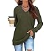 FlekmanArt Sweaters for Womens Winter Long Sleeve V Neck Shirts Casual Loose Fall Fashion Pullover Clothes Solid Blouses