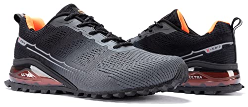 Image of ikunka Men's Fashion Sneakers Lightweight Breathable Walking Shoes Tennis Cross Training Shoe Non Slip Trail Running Shoes