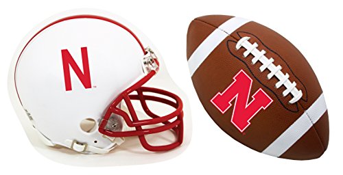 Nebraska Cornhuskers Helmet and Football Magnet Set Officially Licensed Collegiate Product