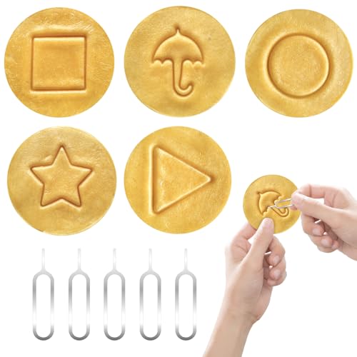 Bild: Koreanische Zuckerkekse, Game Kekse Challenge, Regenschirm Dreieck Stern Runder Zuckerkeks, Mit Nadel, Diy-keks Koreanischer Keks, Lustiges Familienspiel für 10,99 EUR bei amazon.de