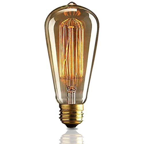 KJLARS Vintage Edison Glühbirne Glühlampe E27 40W ST64 Filament Fadenlampe Für Nostalgie Retro Industry Style Leuchtmittel