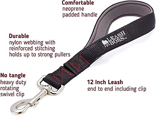Leashboss Short Dog Leash for Dog Training | Padded Traffic Handle Short Leash for Dog Training, Total Comfort When Dog… - Image 2