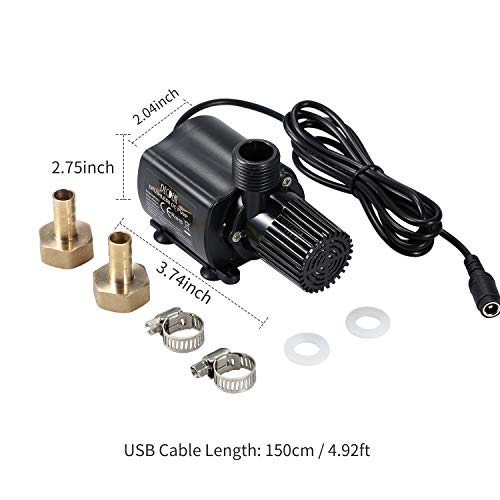Loijon DECDEAL Bomba de água sem escova Ultra-silenciosa DC12V Micro Bomba de água sem escova Bomba
