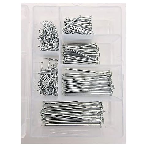 ZYBUX 250pk Assorted Flat Head Nails Cover