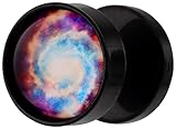 [From da Phactory] フロム ダ ファクトリー ギャラクシー 銀河 ディスク スタッドピアス 18G サージカルステンレス 軟骨 ボディピアス 1個(18G D)