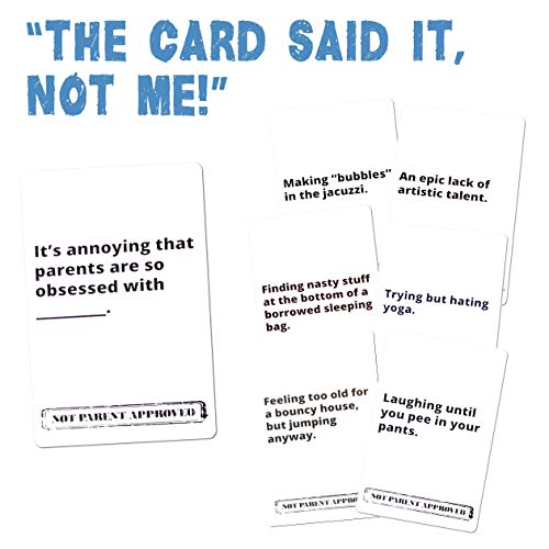 Not Parent Approved: A Fun Card Game and Gift for Kids 8-12, Tweens, Teens, Families and Mischief Makers – The Original, Hilarious Family Party Game