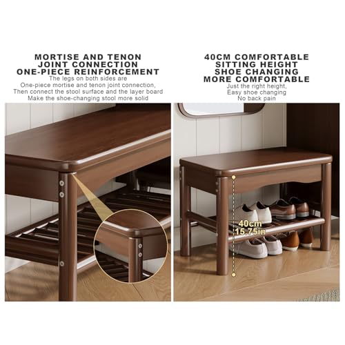 Banc à chaussures en bois idéal pour décorer l'entrée