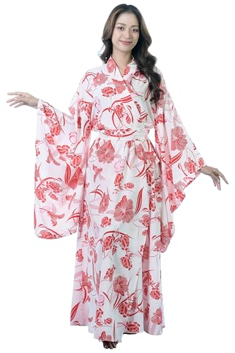 Image of Na'Rak Women's Kimono Robe, Full-Wrap Yukata Style Long Soft Loungewear Luxury Dressing Gown