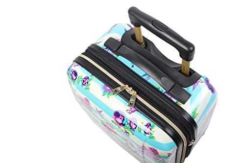 Betsey-Johnson-Designer-Underseat-Luggage-Collection-15-Inch-Hardside-Carry-On-Suitcase-for-Women-Lightweight-Under-Seat-Bag-with-2-Rolling-Spinner-Wheels