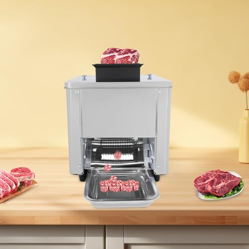 Máquina cortadora de carne eléctrica 850W acero inoxidable miniatura 6