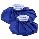 ASNPROTE Reusable Ice Pack Ice Bags for Injuries Hot Water Bottle Hot Water Bag Refillable Ice Packs Reusable for Injuries,Pain Relief,Hot Cold Compress,Knee,Wrist,Foot,Face,Tendinities,2Packs(6”&9”)