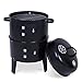 Barbecue à Charbon, 3 en 1 Barbecue Fumoir 84 x 40cm, Fumoir & Barbecue Séparable avec Thermomètre Intégré, pour Cuisson, Grill, Smoker