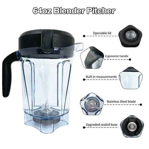 Recipiente de licuadora 64oz bajo perfil compatible Vitamix miniatura 3
