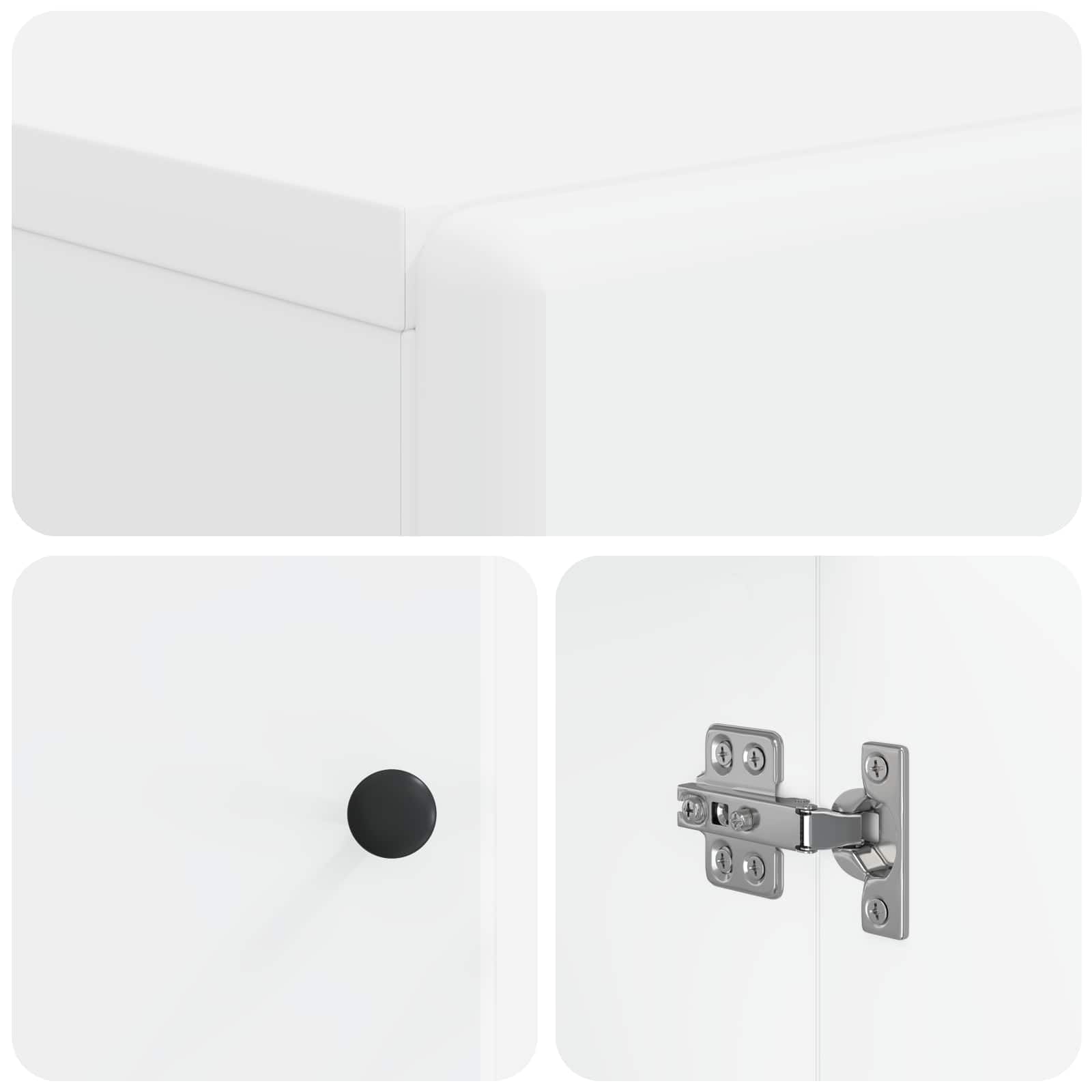 vidaXL Mobile per scarpe BREDA 59,5 x 39,5 x 90 cm Bianco