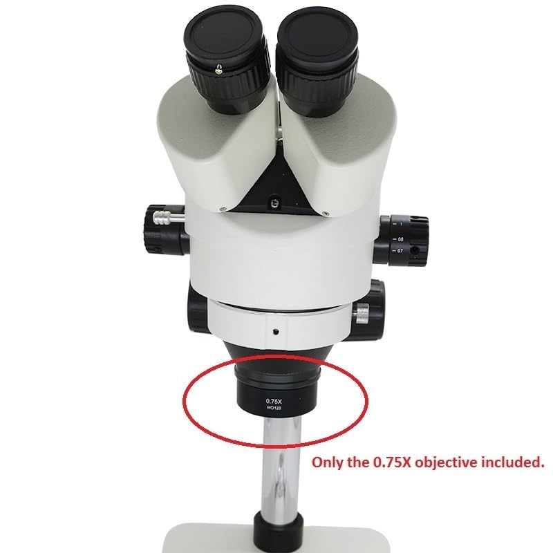Microscope 0.3X 0.5X 0.75X 1X 1.5X 2X Lens Working Distance Auxiliary Lens Microscope Thread 1-7/8