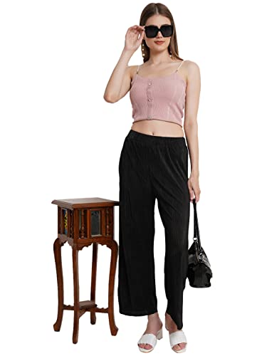 Image of POPWINGS Casual Bagru Printed Cotton Top and Skirt Set for Women || Pom Pom Top and Long Slit Skirt Set for Women || Two Piece Women Set for Summer