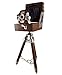 Vintage Style Photography Camera, Wooden Tripod Stand, Table Top Collectible Studio, Desk Decorative Antique Film Model Camera, Premium Home Decor, for Collector