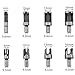 DGZZI 8PCS Wood Plug Hole Cutter Dowel Cutting Shank Drill Bit Set Wood Plug Cutter Claw Drill Bit Carbon Steel Straight and Taper Tool Set for Woodworking Hole Saw Cutting