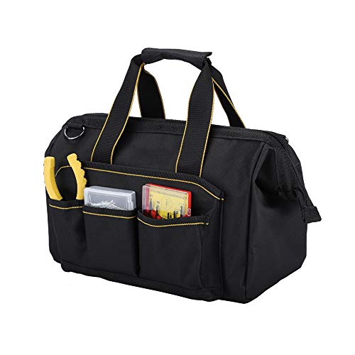 Werkzeugtasche Organizer, Mund Werkzeugaufbewahrungstasche mit verstellbarem Schultergurt, tragbare Multifunktionsraum Tragetasche,