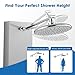 ROVOGO 304 Stainless Steel Shower Panels System with 8-inch Rainfall Shower, 6 Body Jets and 5-Setting Handheld Shower Wand, Shower Tower with Adjustable Head, Brushed