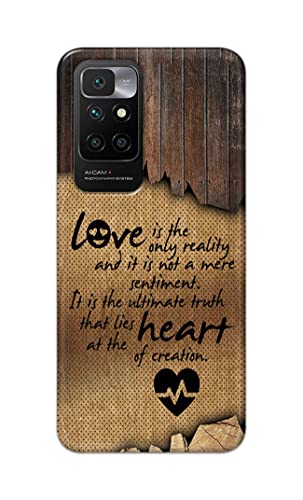 Image of PRINTFIDAA Love is The Only Reality and It is Not Mere Sentiment Printed Designer Hard Case for Redmi 10 Prime Back Cover -(e) RPM1010