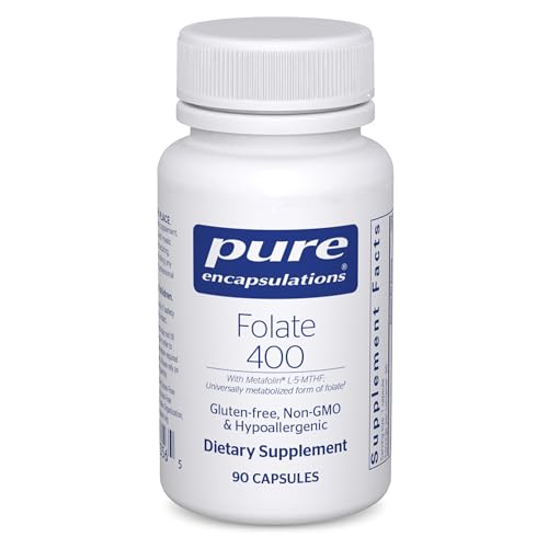 Pure Encapsulations Folate 400 | Metafolin L-5-MTHF Supplement to Support Cardiovascular Cellular and Neural Health* | 90 Capsules