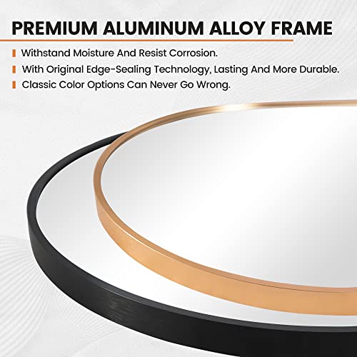 Neutype Oval Mirror Black 39"X20" Oval Bathroom Mirror For Wall Vanity Mirror Pill Shaped Mirror Oval Wall Mirror For Bathroom,Living Room,Bedroom, Entryway Horizontally Or Vertically Metal Frame #TOP3