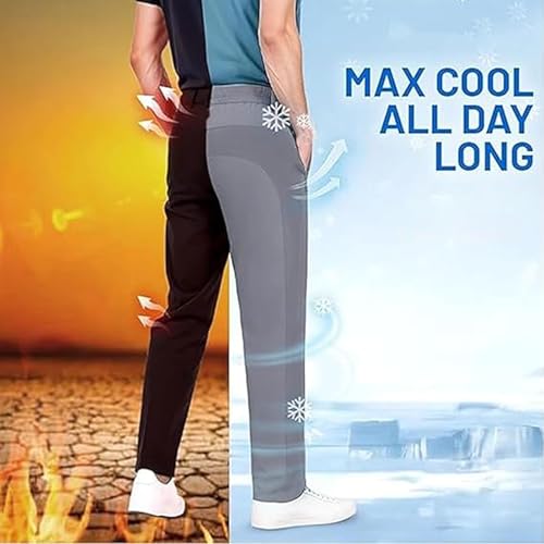 Meshirons - Ice Silk Mesh Panel Casual Pants, Meshirons Mens Pants, Breathable and Perspiration-Wicking, Quick-Drying4