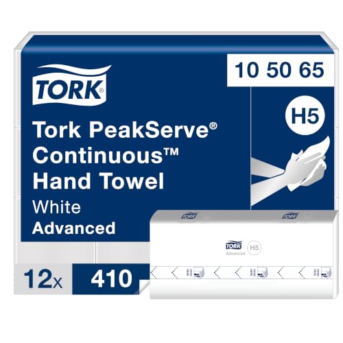 Tork PeakServe Continuous Hand Towel White H5, 12 x 410 sheets, 105065 - image 1