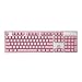 Price comparison product image Hexgears K706 Professional Mechanical Keyboard with MX Blue Switch, 104 Keys Mechanical Gaming Keyboard USB Wired with Metal Panel, White Backlit for PC, MAC, Laptop Typists, Pink