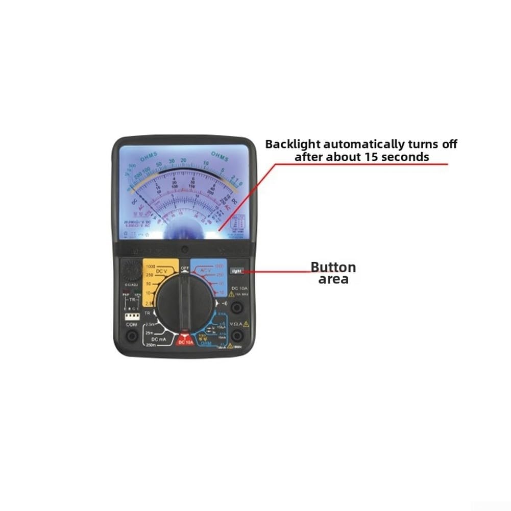 Pointer Multimeter with Light for Low Visibility