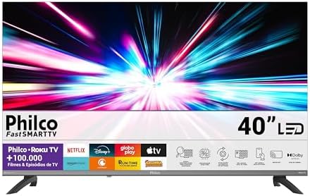 Smart TV 40" Philco Roku TV HDR10 Dolby Áudio P40CRA