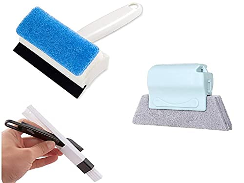 Shopstar Combo of Window Groove Frame Cleaning Brush with Dust Cleaning Brush for Window Slot with 2 in 1 Glass Wiper Cleaning Brush (B09H498QJP) Amazon Price History, Amazon Price Tracker