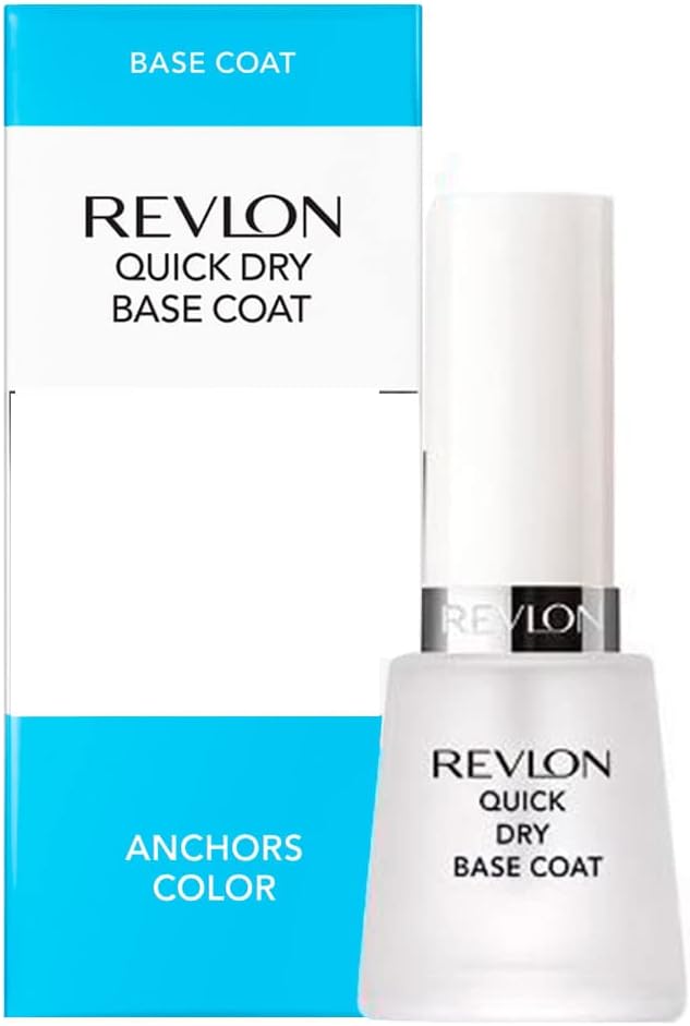 Base Coat Nail Polish, Quick Dry Nail Polish, Chip Resistant & Longwear Formula, High Shine Finish, Quick Dry Base Coat, Clear, 0.5 Fl Oz