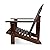 Shine Company Westport Wooden Adirondack Chair, Outdoor Patio Firepit Chairs, Back & Seat Pre-Assembled, Burnt Brown