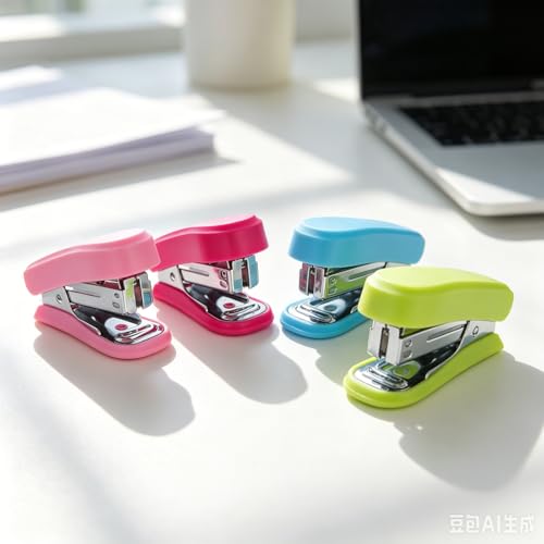 Mini agrafeuse de bureau compacte SHINEOFI légère avec capacité standard | 12 pièces