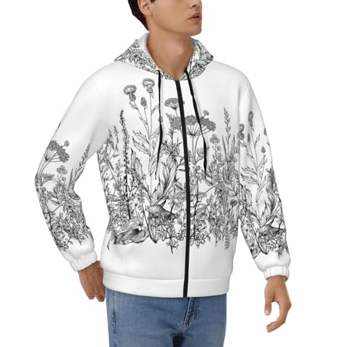 Sweat à capuche homme zippé idéal pour le sport et le quotidien en taille S-3XL