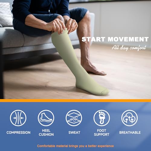 Image of bropite Compression Socks for Women &Men Circulation-Support Knee High Socks 20-30 mmhg-Best for Running,Medical,Nurse,Travel