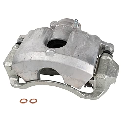 Image of TRQ Front Driver and Passenger Side Brake Caliper Set Caliper Brackets Hardware Compatible with 08-11 Ford Focus