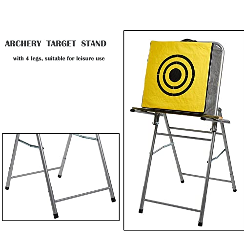 Archery Target Stand For Backyard Targets Shooting ​Adjustable Foldable Adjustable Hanging Traditional Eva Straw Targets Stand Multi-Application Brackets (Silver Archery Stand) #TOP1