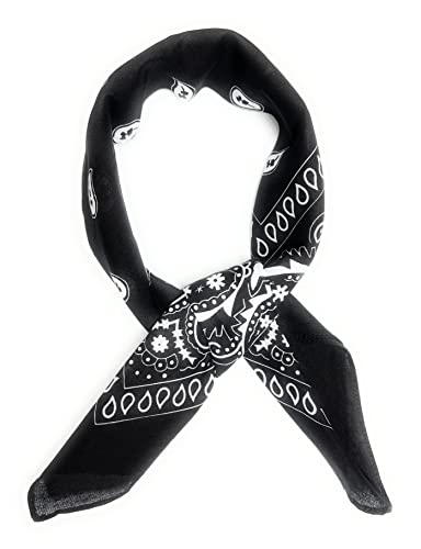 Pack of 5 Paisley Women's Neck Scarf Soft, Shiny 27"x27"