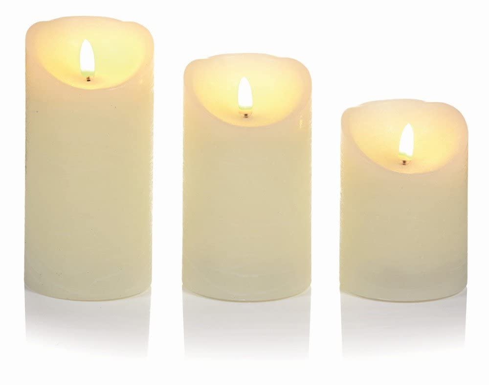 Premier Cream Flickabright Candles Set 3