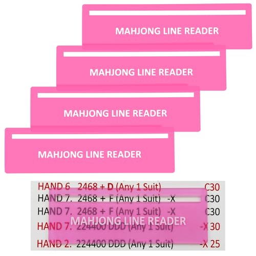 Set de 4 lectores de línea para Mahjong color rosa