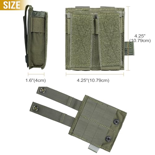 Image of OneTigris Tactical Double Pistol Mag Pouch,Open-Top Molle Mag Pouch for 9mm M4 /M16 /AR /AK, Magazine Pouch with Quick Release Insert