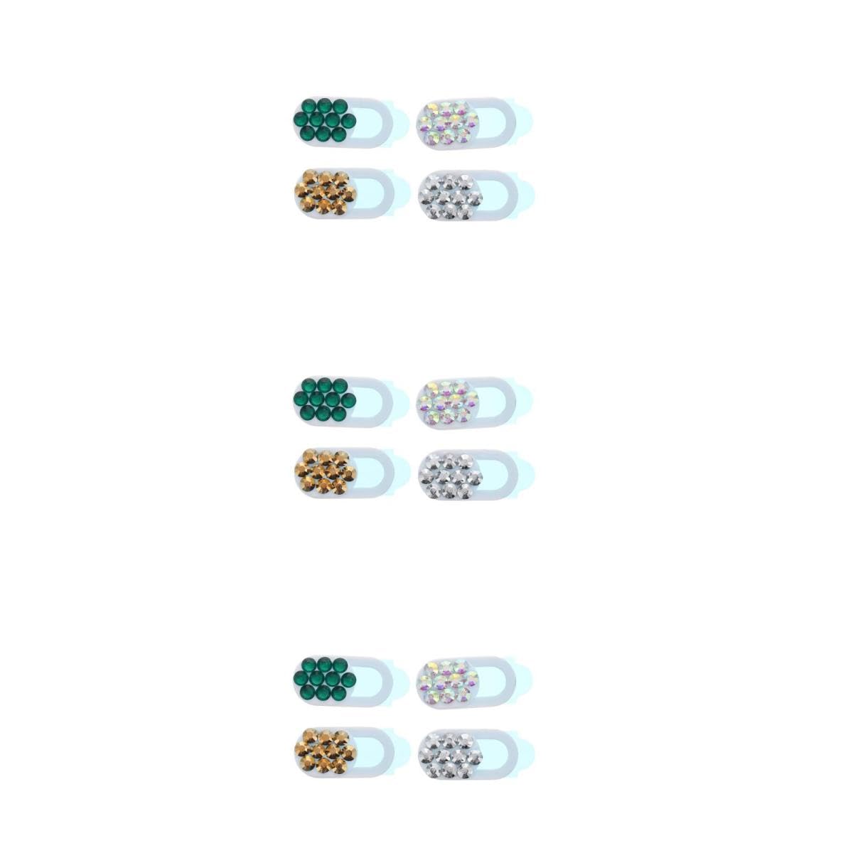 Uonlytech 12stücke Teiliges Webcam Cover Bunte Kameraabdeckung Aus Premium-material Für Laptop Smartphone Tablet Dekorativ Und Praktisch Schützt Ihre Privatsphäre Mit Rhinestone-design